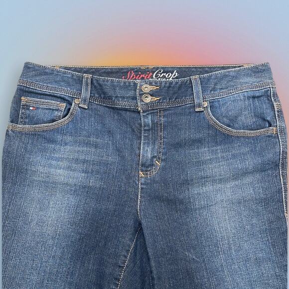 TOMMY HILFIGER Women’s 12 SPRIT CROP Blue Jeans - Picture 1 of 4